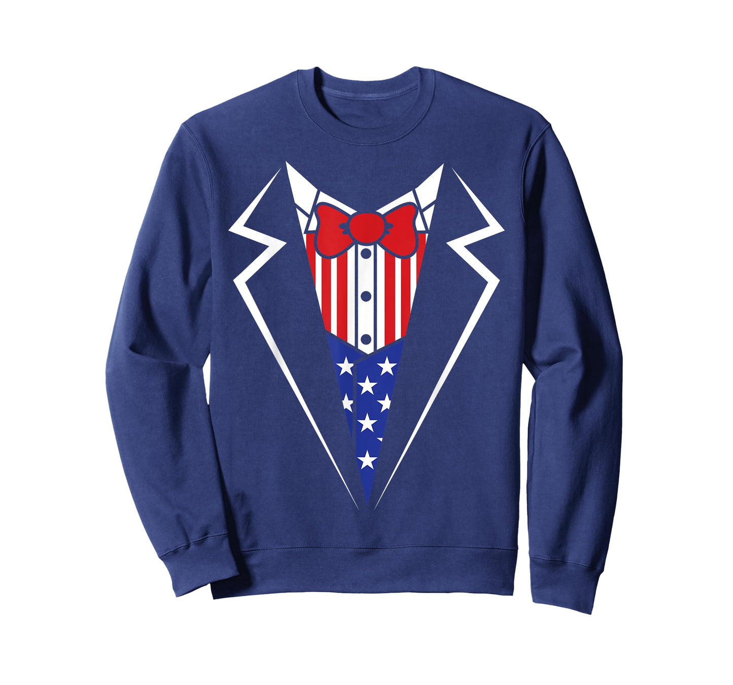 American Flag Tuxedo Bow Tie 4th of July USA Merica Gift T-Shirt