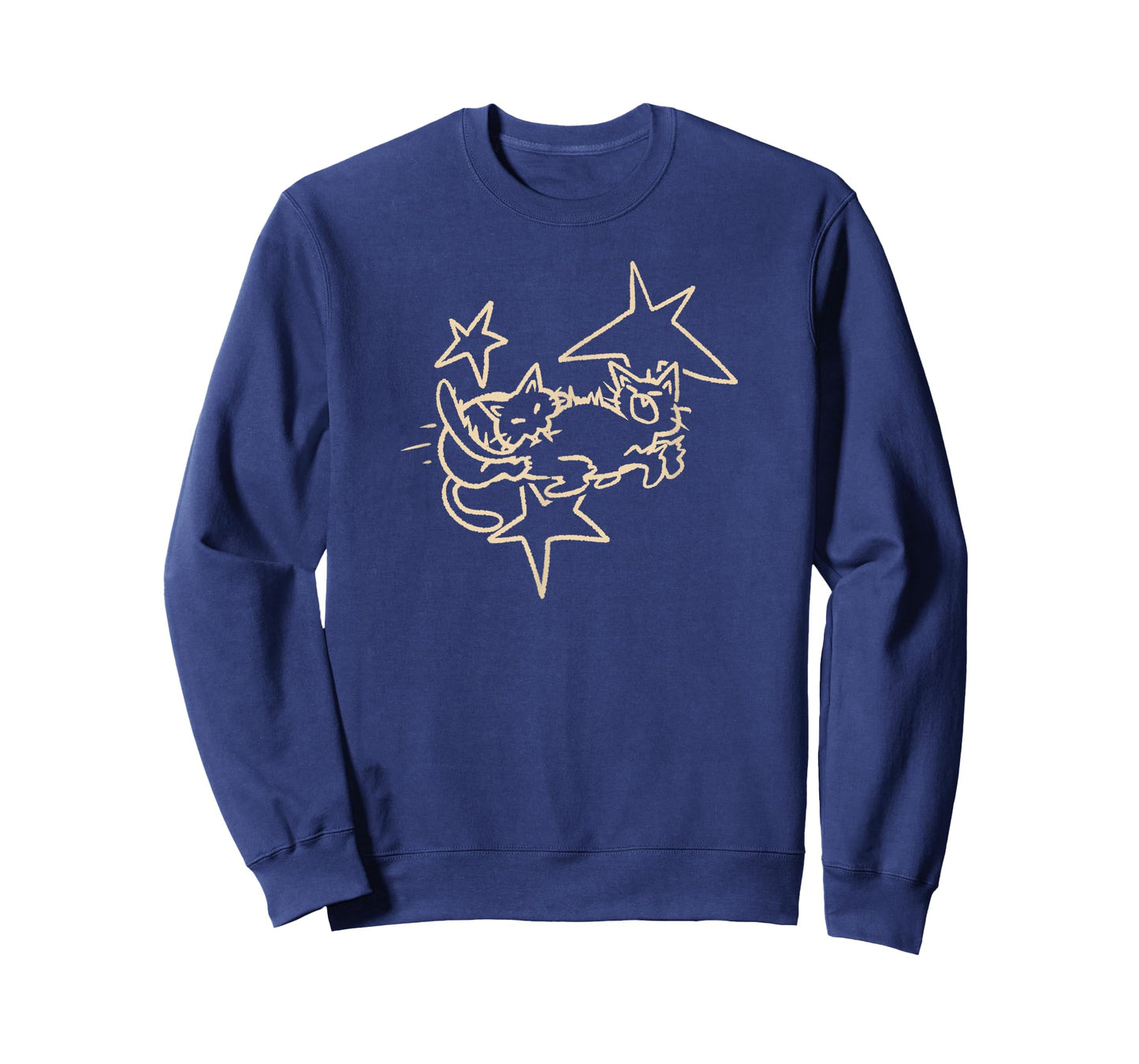 Cat Tomcat Y2K 90s Fighting under Starry Sky T-Shirt