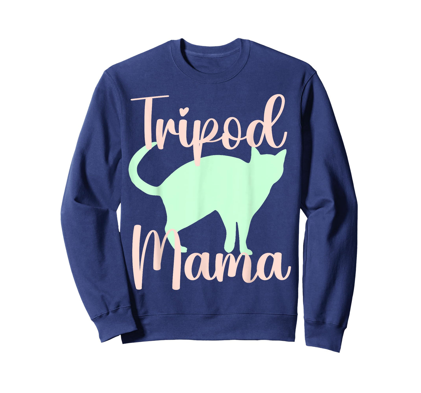 Tripod mama mom cat three legs 3 legged kitten kitty owner T-Shirt for Men Women