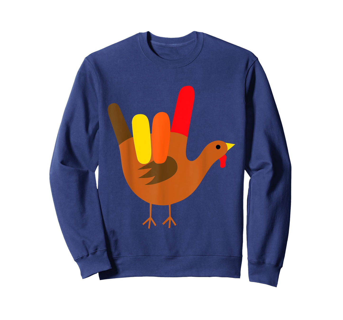 American Sign Language I Love You Thanksgiving Turkey T-Shirt