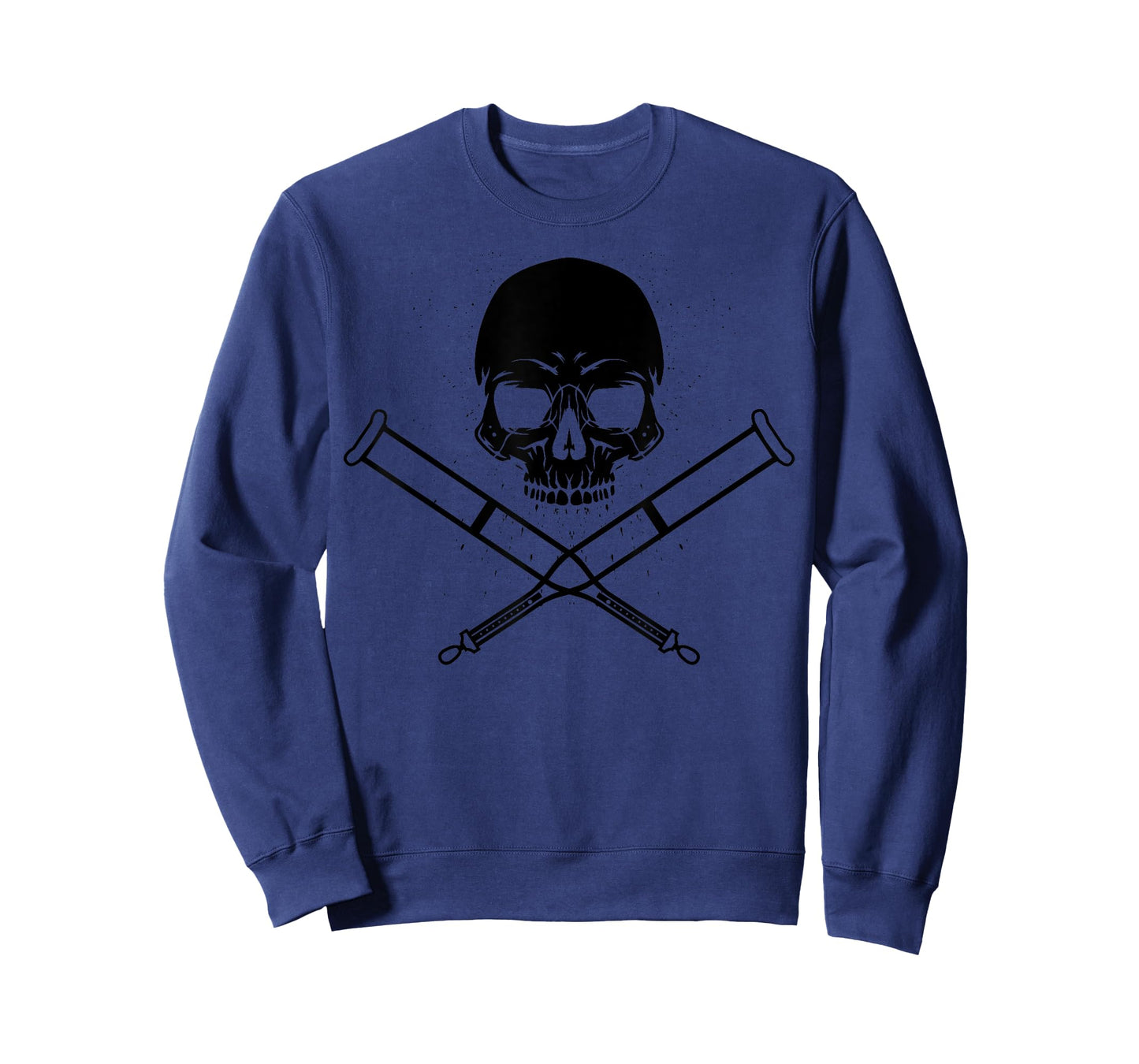 Cool Skull And Crutches | Funny Fractured Bone Support Gift T-Shirt