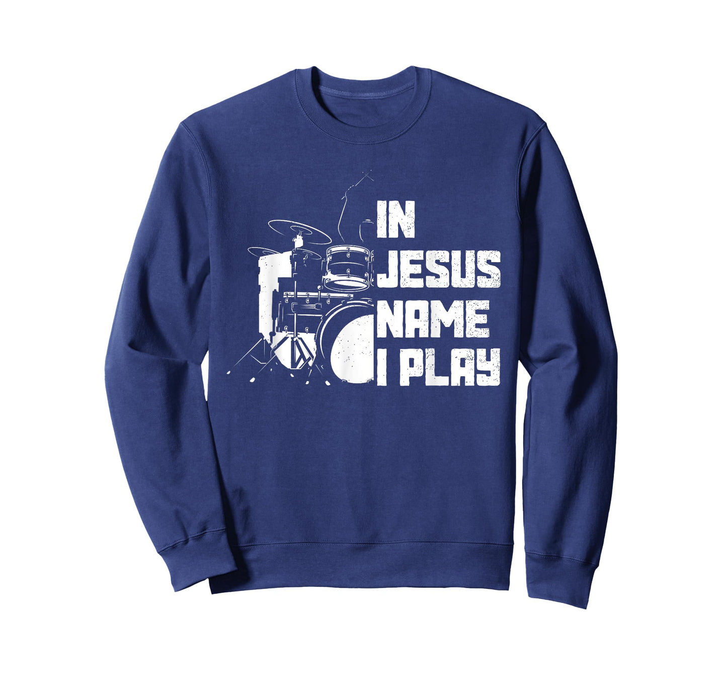 Vintage Drumset Christian Drummer In Jesus Name I Play Drum T-Shirt