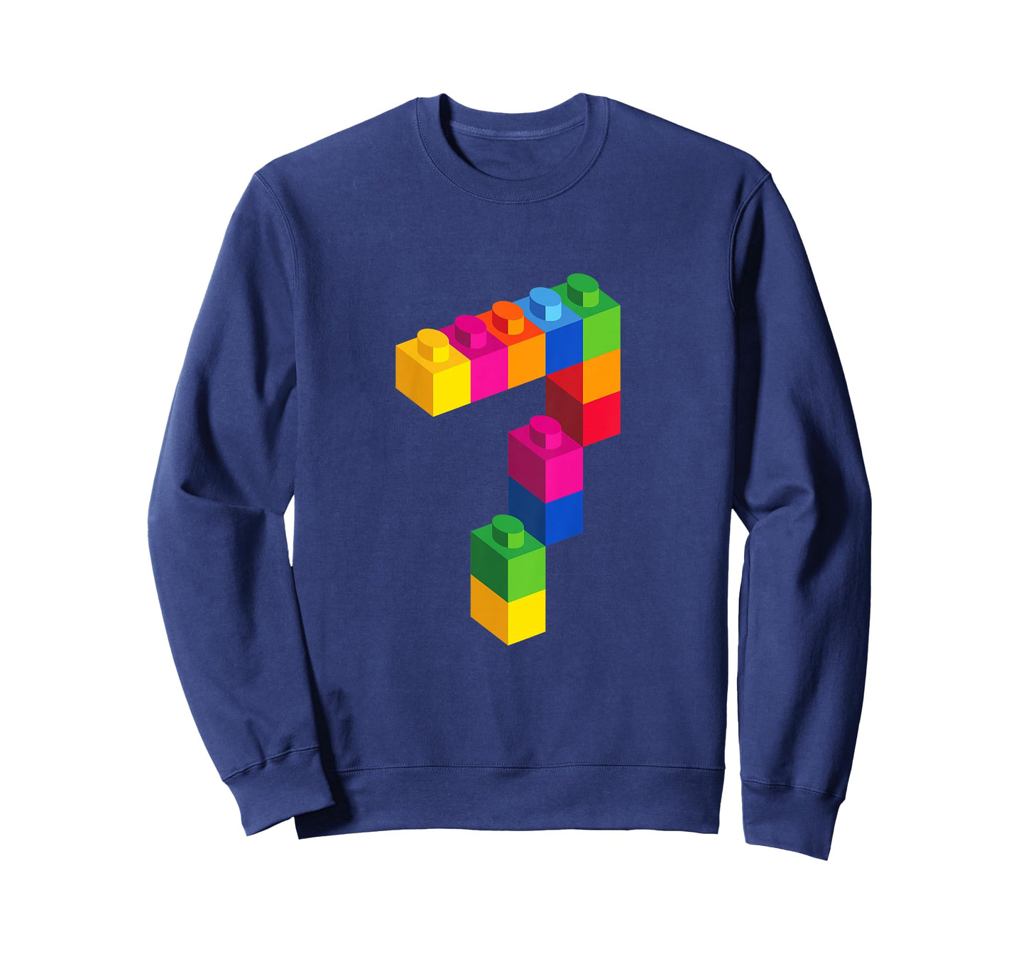 7 Year Old Building Blocks Birthday T Shirt Bricks 7th Gift T-Shirt