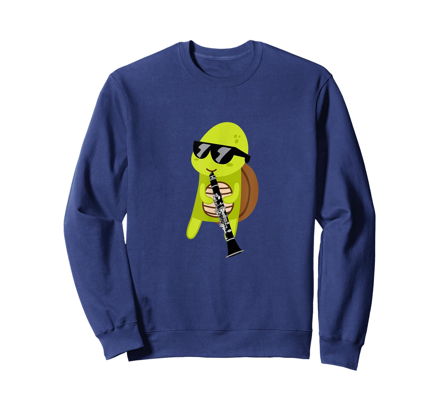 Funny Turtle Wearing Sunglasses Playing Clarinet T-Shirt
