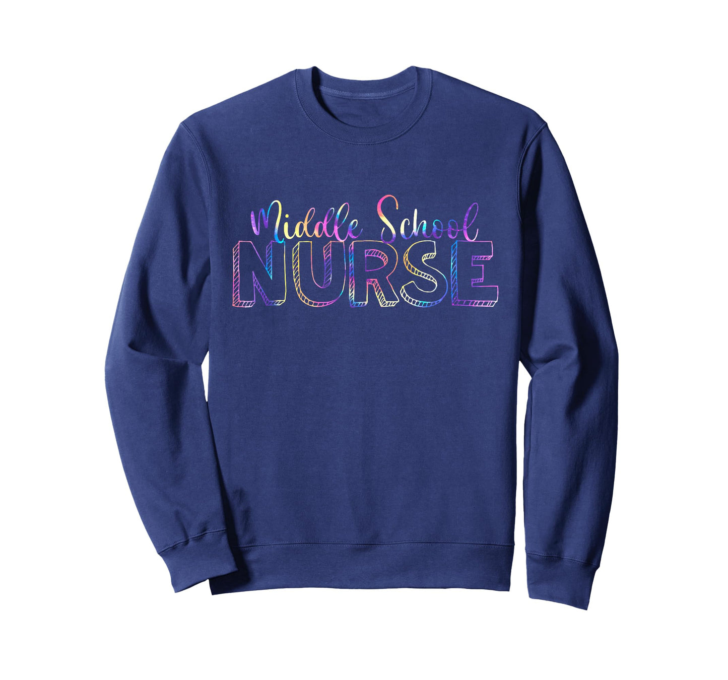 Cute Tie Dye Middle School Nurse RN Back To School Nursing T-Shirt
