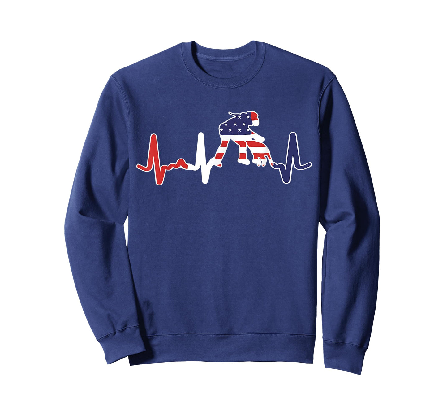 Women's Goat Tying Rodeo Heartbeat Goat Tying American Flag T-Shirt
