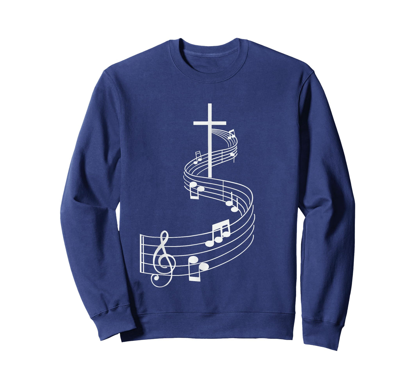 Cross with Treble Clef Musical Gifts Christian shirt T-Shirt