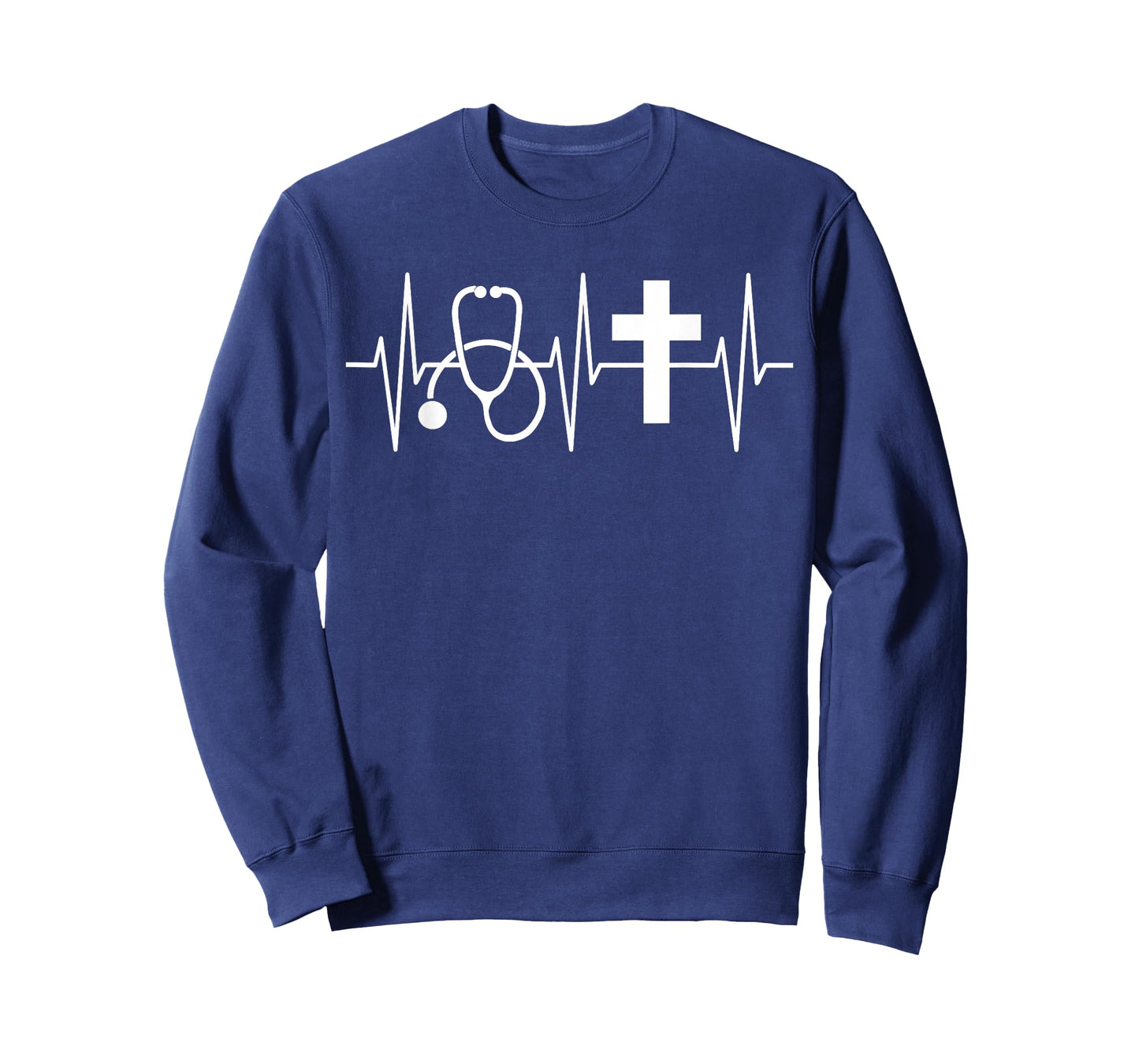 Christian Nurse Shirt Religious Nursing Jesus Heartbeat T-Shirt