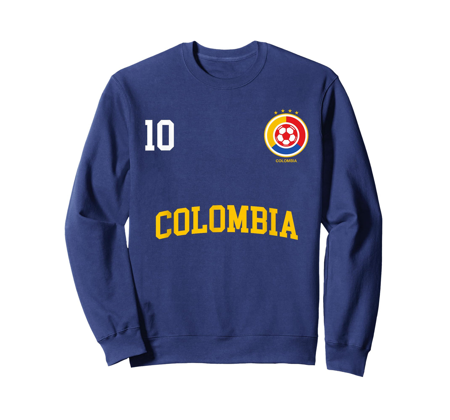 Colombia Soccer Shirt 10 + Back Colombian Flag Camisa Futbol T-Shirt