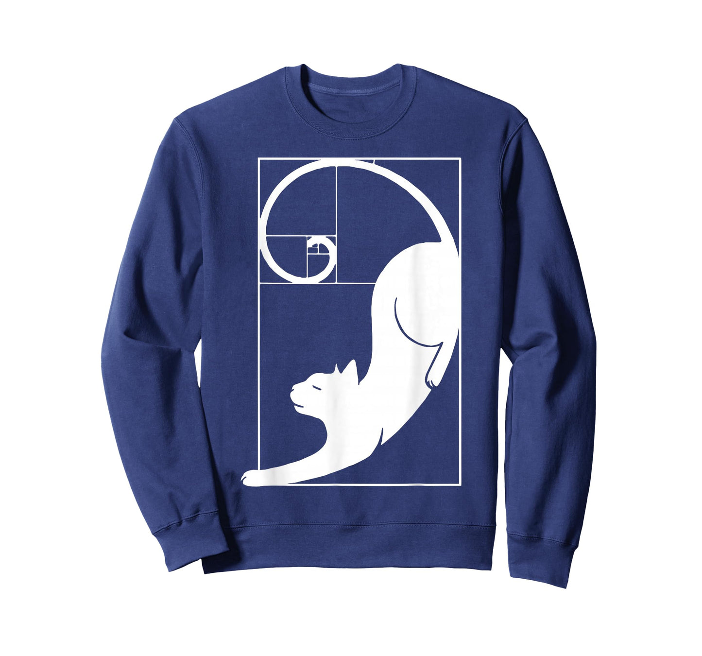 Cat Fibonacci Spiral Sacred Geometry Ratio Mathematicians T-Shirt