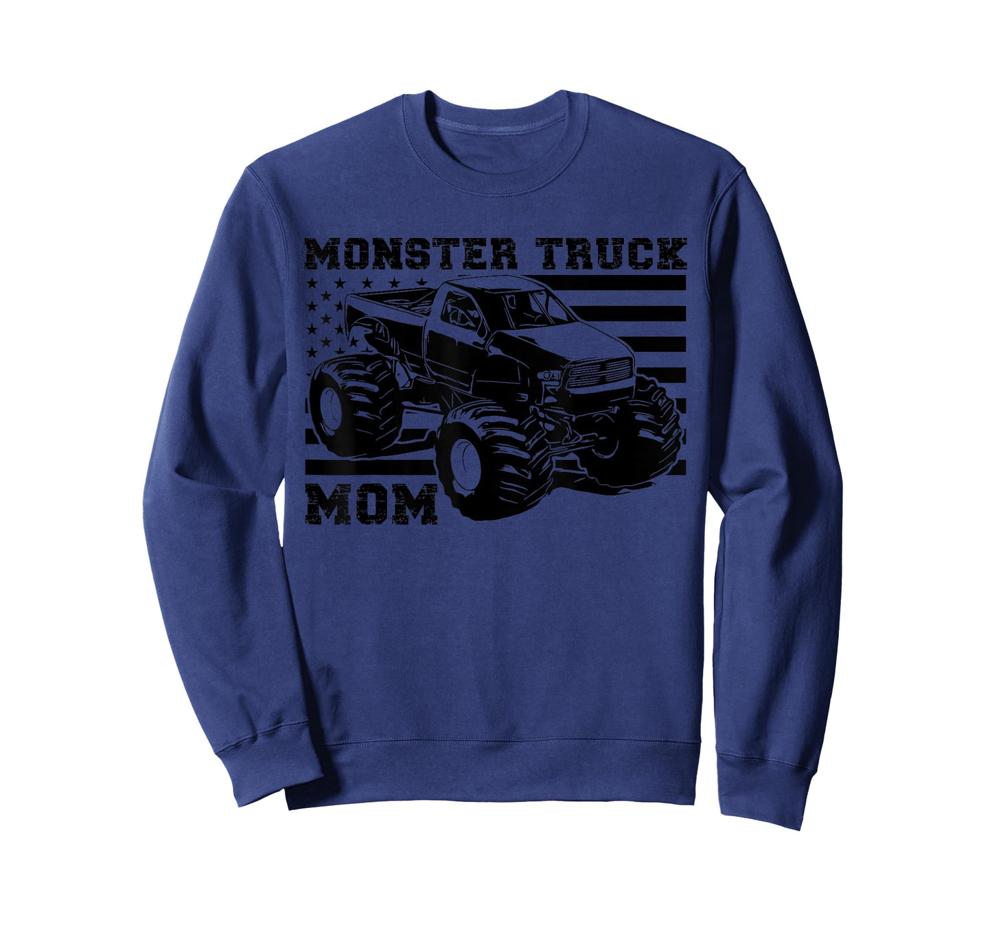 Patriotic Art Love USA Proud American Flag Monster Truck Mom T-Shirt