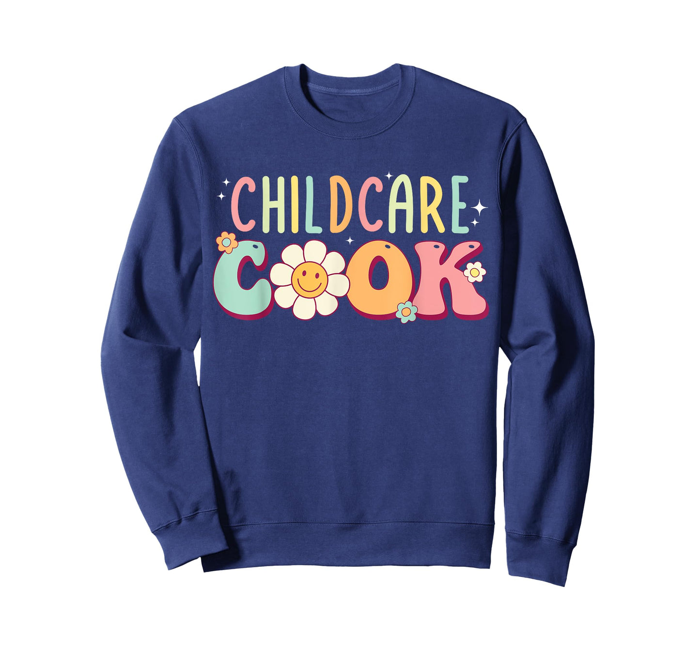 Childcare Provider Cook Uniform Daycare Teacher Groovy Women T-Shirt