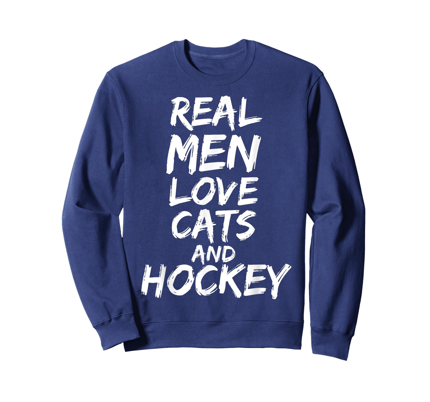 Real Men Love Cats and Hockey Shirt Funny Kitten Lover Shirt T-Shirt