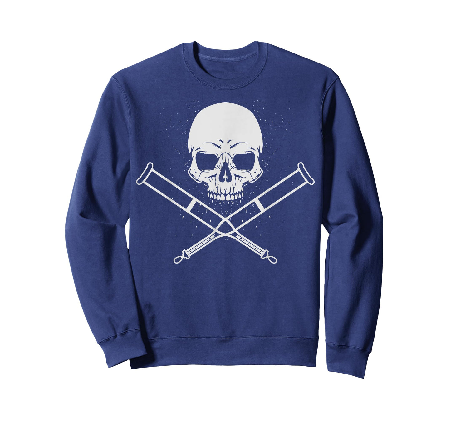 Cool Skull And Crutches | Funny Fractured Bone Support Gift T-Shirt