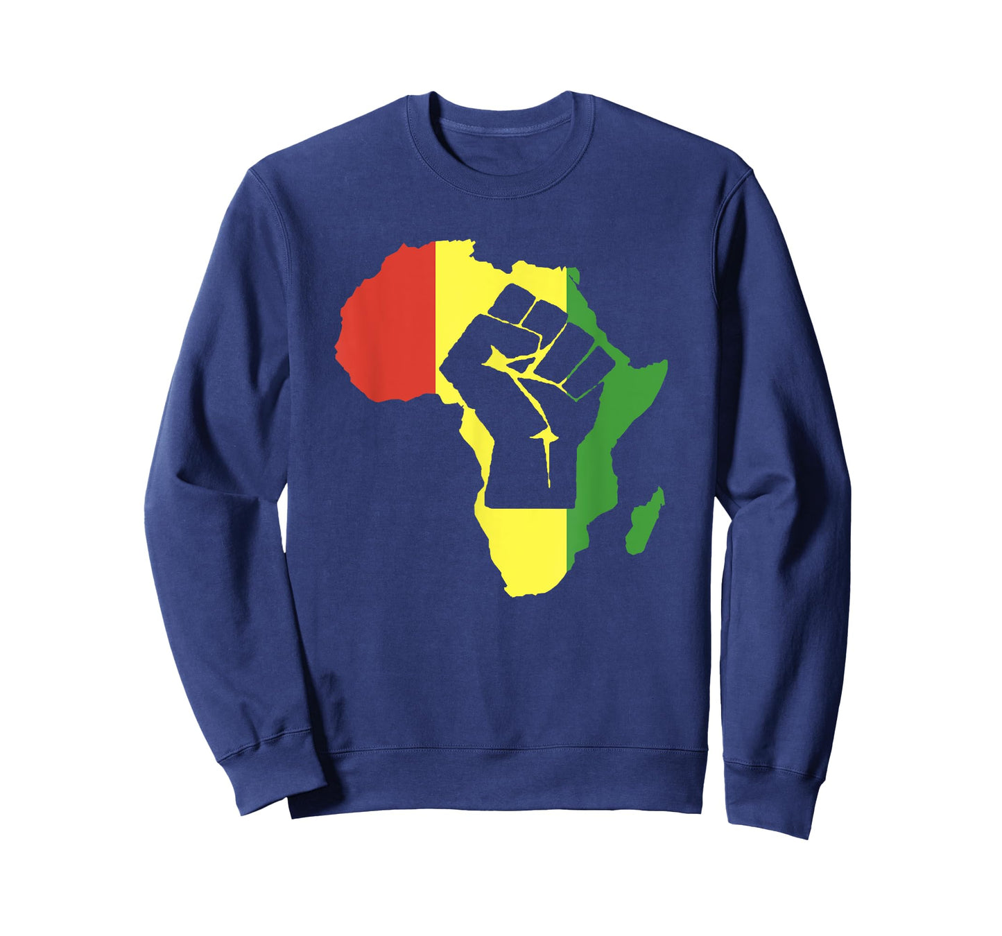 Africa Black Fist Africa Map T-Shirt