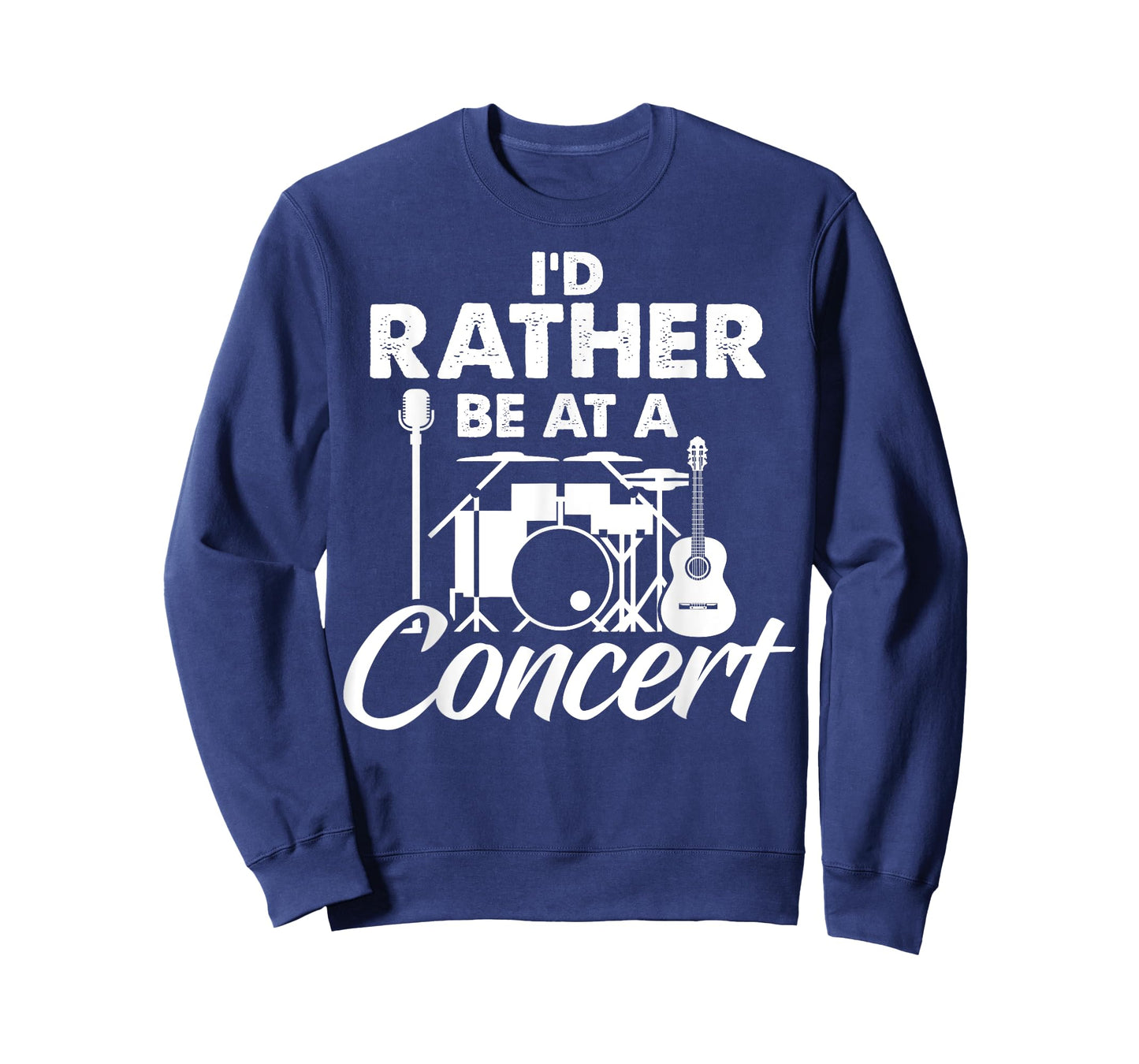 I'd Rather Be at Concert Acoustic Guitar Music Lover Band T-Shirt