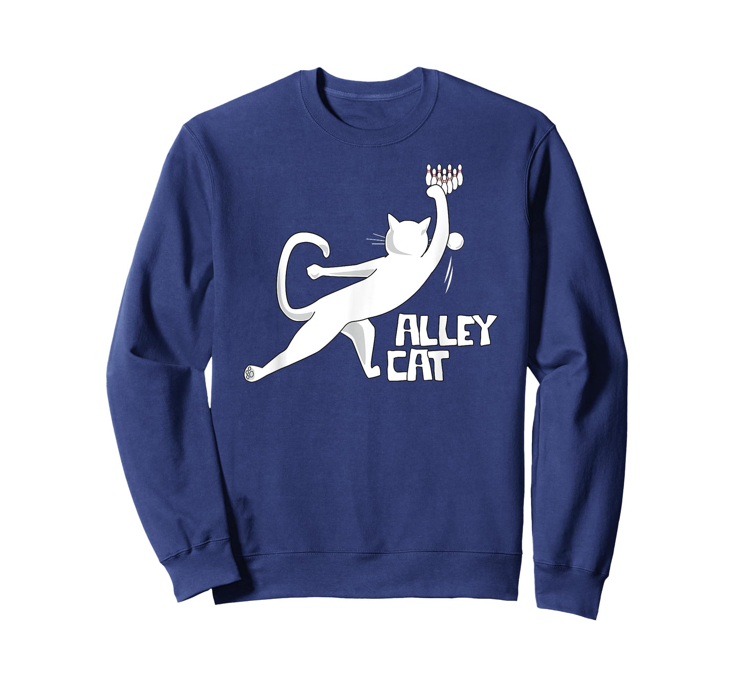 Cute Alley Cat Bowling Design for Cat Pun Loving Bowlers T-Shirt for Men Women Kids
