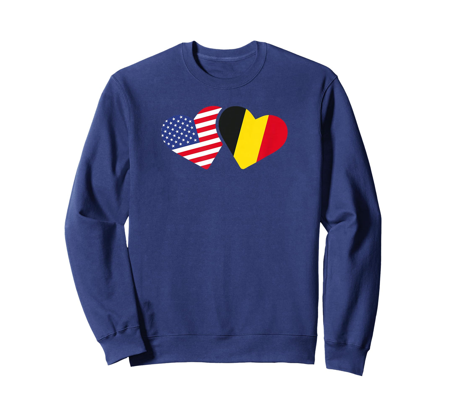 Belgium USA Flag T Shirt Heart Belgian Americans Love Cute T-Shirt