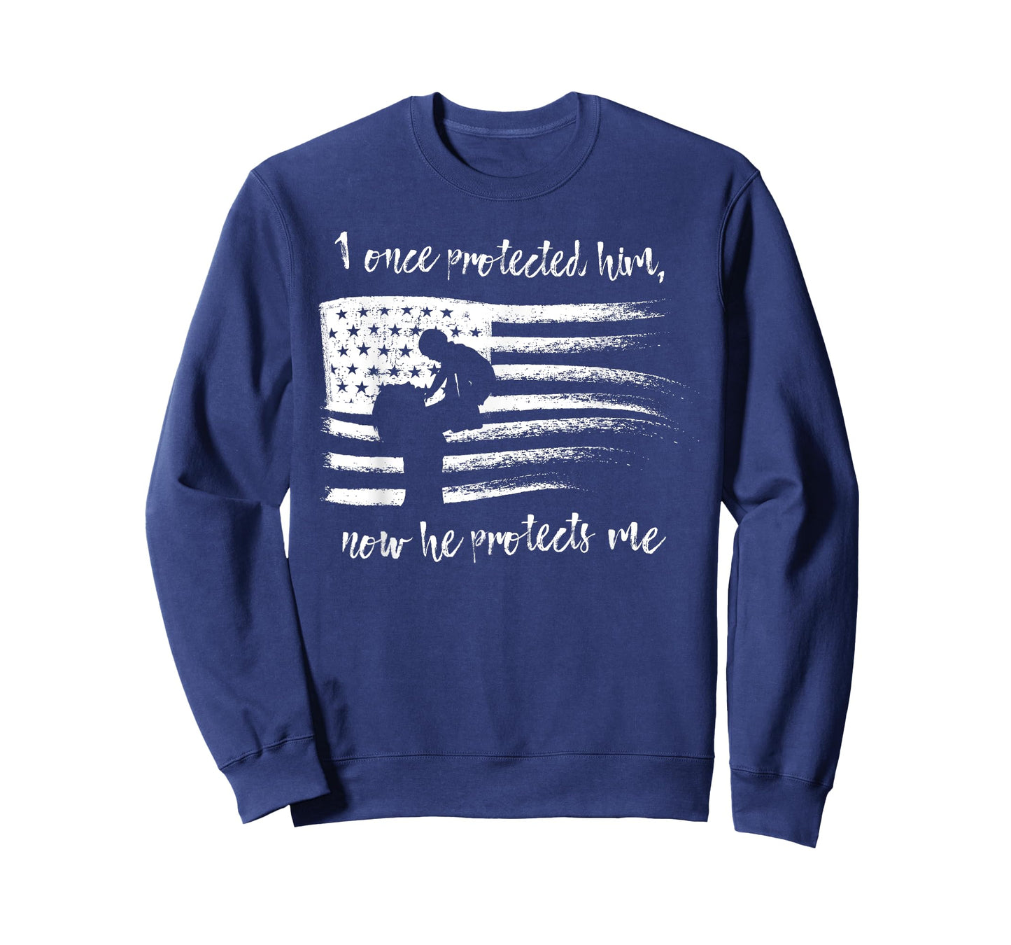 I Once Protected Him Now He Protects Me Military Mom Shirt T-Shirt