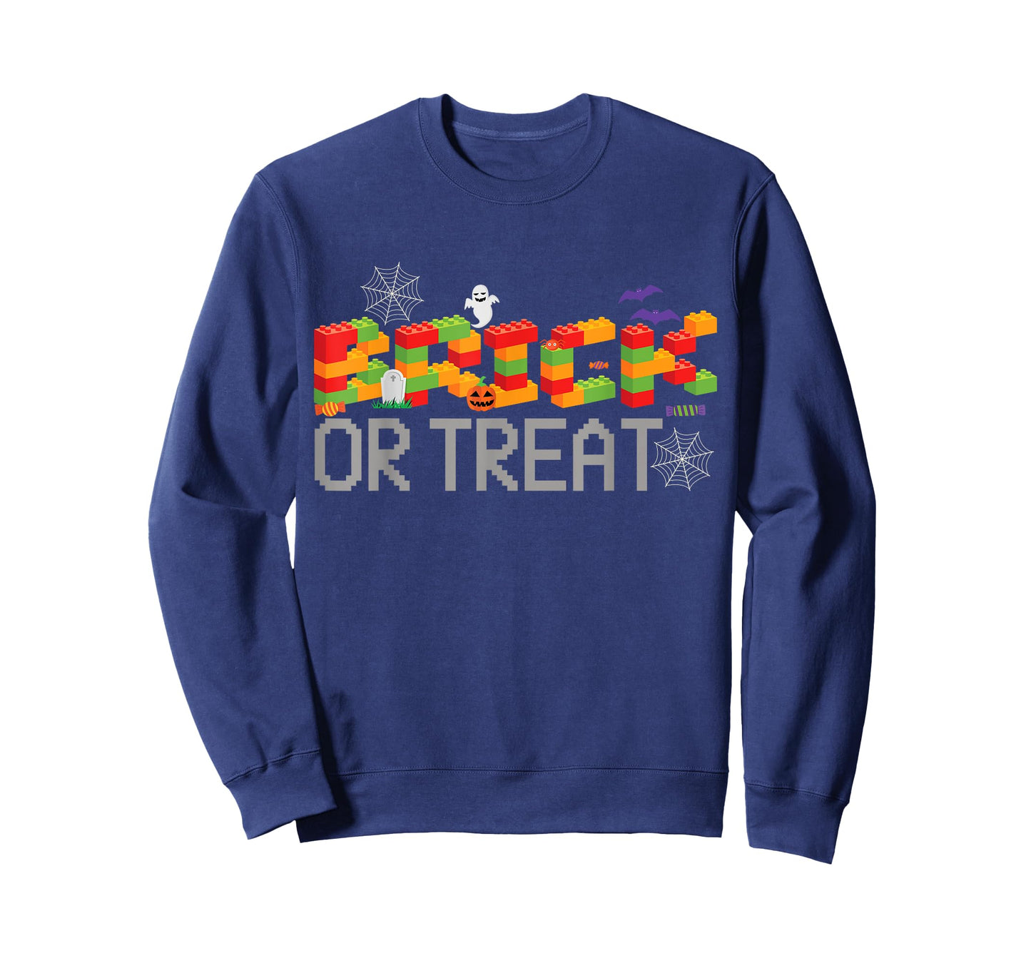 Brick Or Treat Halloween Brick Master Builder Block Building T-Shirt