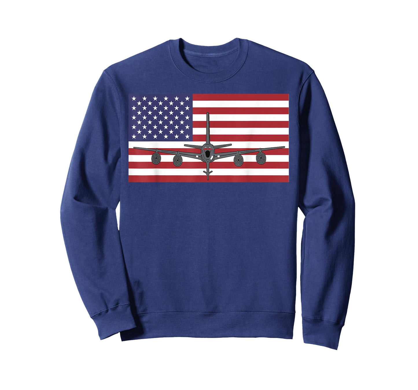 KC135 Stratotanker Air Force Pilot- American Flag Airplanes Women Kids Men T-Shirt