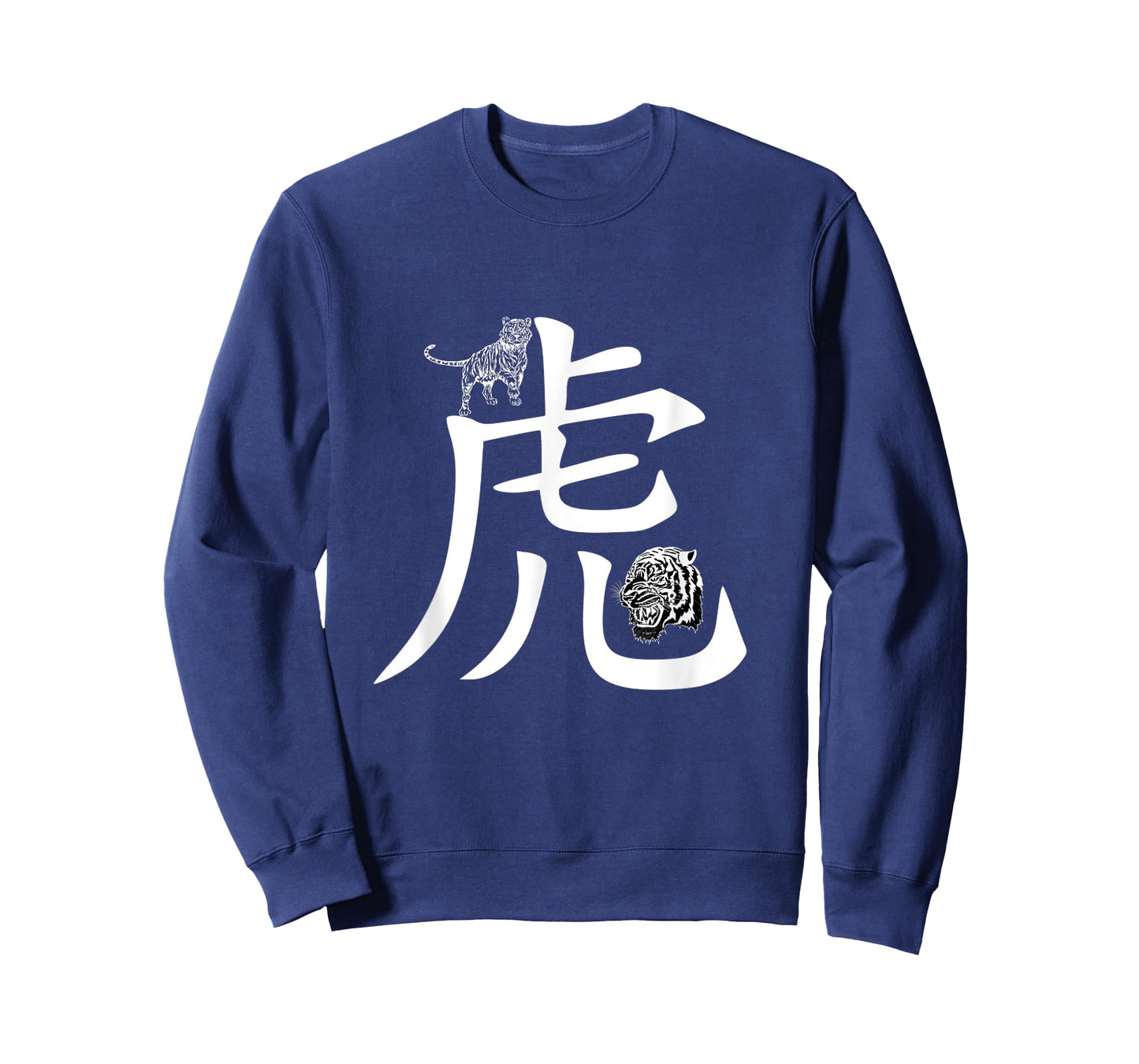 Chinese Zodiac Animals Unisex-Adults Black Tiger Modern Casual T-Shirt