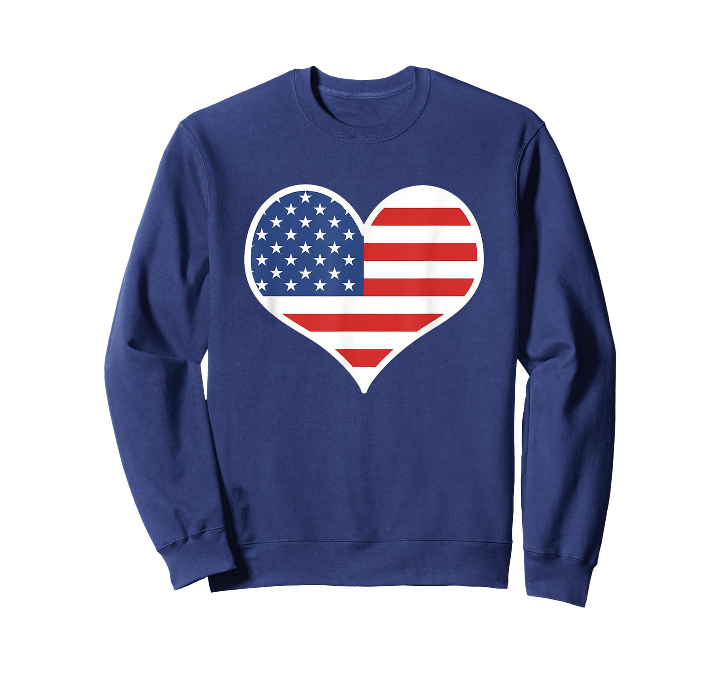 American Flag Heart Shirt - July 4th TShirt I Love USA T-Shirt for Women Kids Men