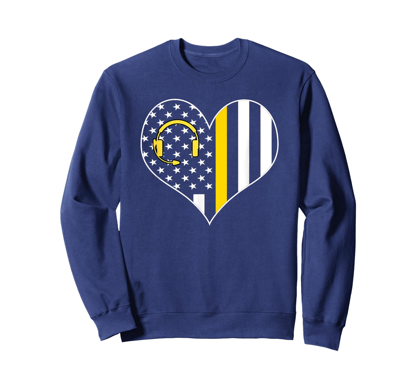 911 Dispatcher Gold Line USA Flag Emergency Dispatchers Gift T-Shirt
