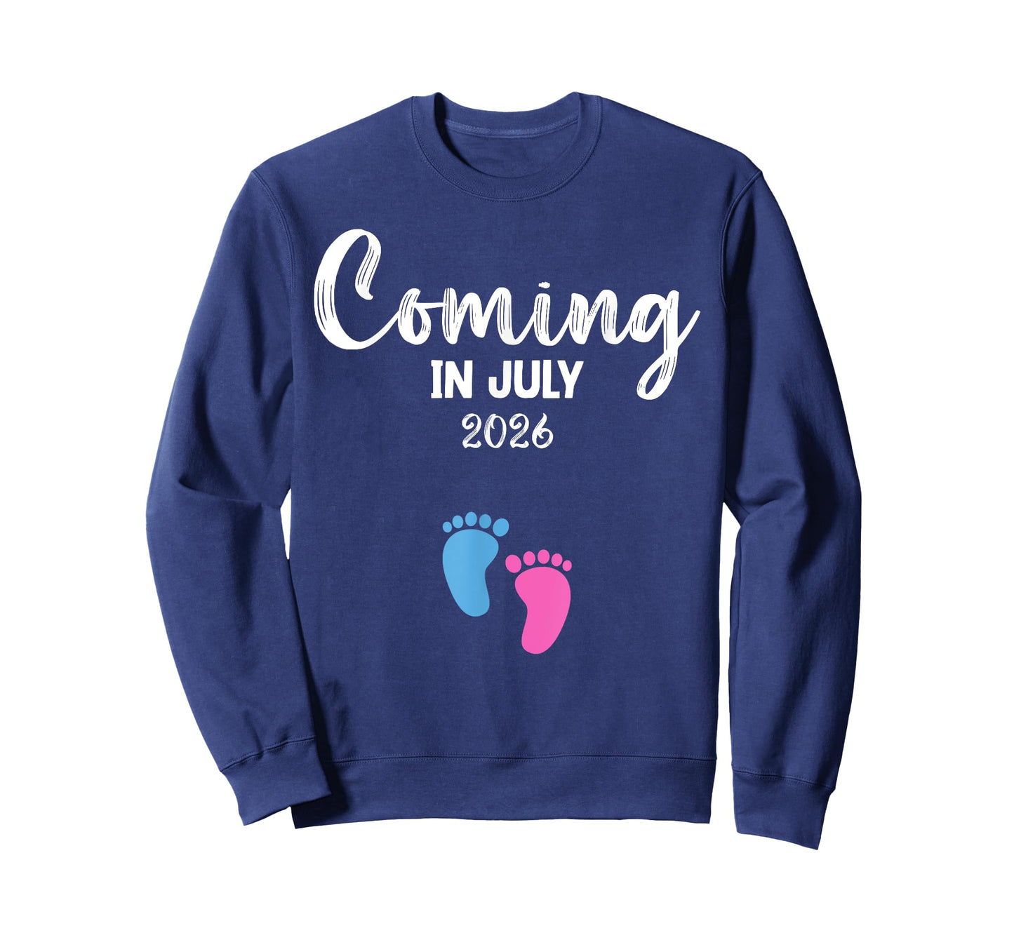 Coming in July 2026 Baby Boy Girl Reveal Twin Family Mom T-Shirt