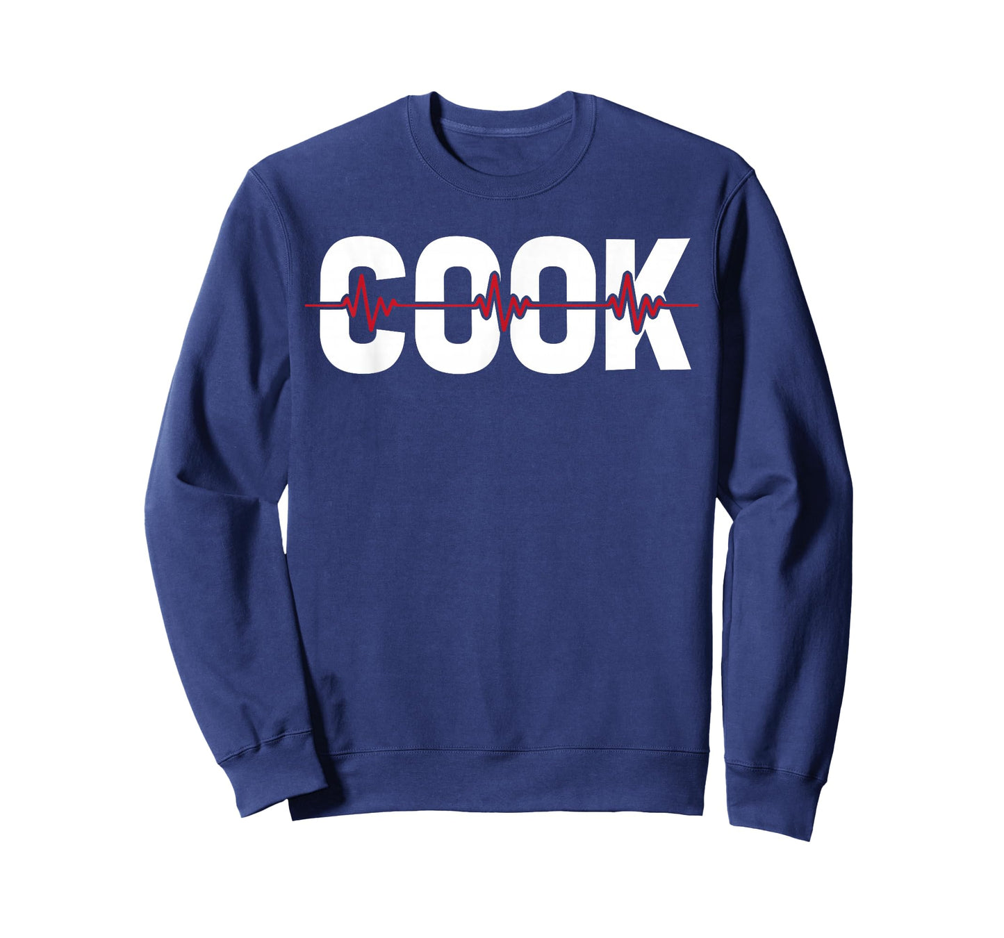 Cooking Cook Chef Culinary Gastronomy - Line Ekg Heartbeat T-Shirt