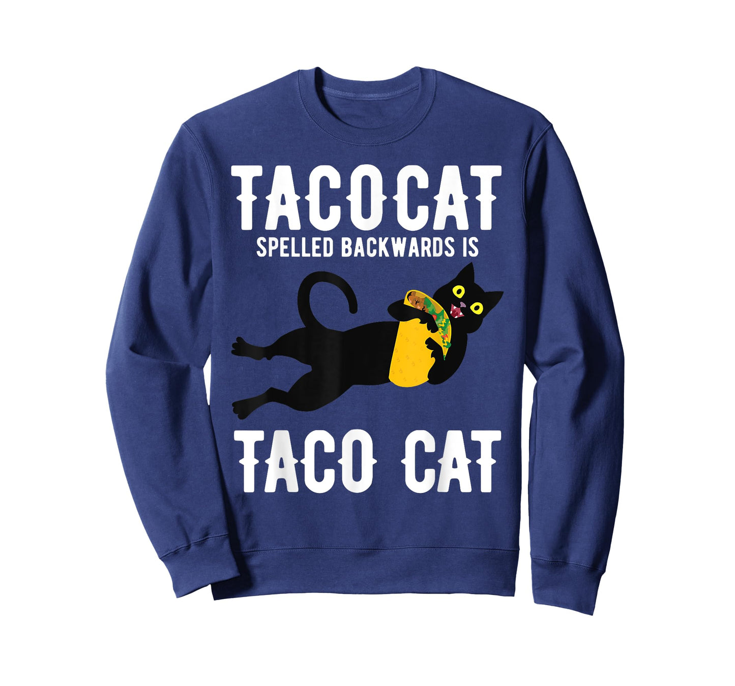 Taco Tuesday Shirt Black Cat Funny Spelled Backwards Tacocat T-Shirt