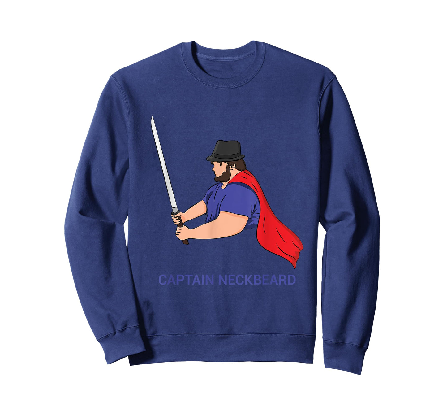 Captain Neckbeard Fedora M'lady Katana Waifu Dank Meme Sire T-Shirt