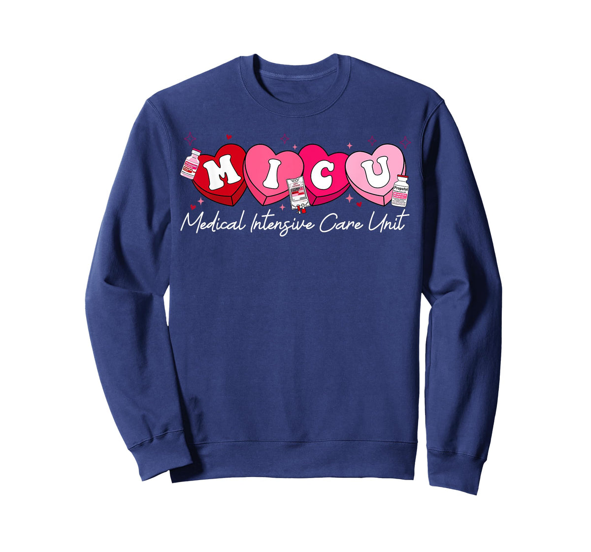 Heart Candy MICU Nurse Valentine's Day Medical Critical Icu T-Shirt