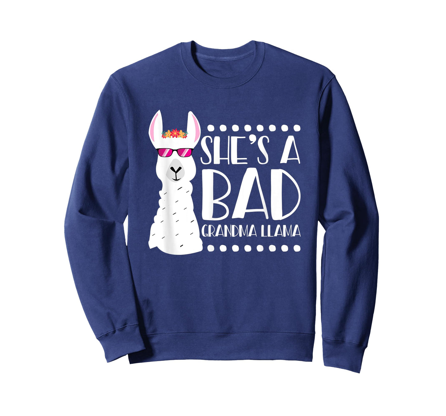 Alpaca Fan Design Funny She's A Bad Grandma Llama For Women T-Shirt