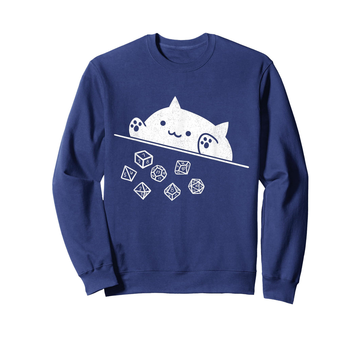 Cute Cat Gamer RPG Game Rainbow Dice Nerdy Men Women Kids T-Shirt