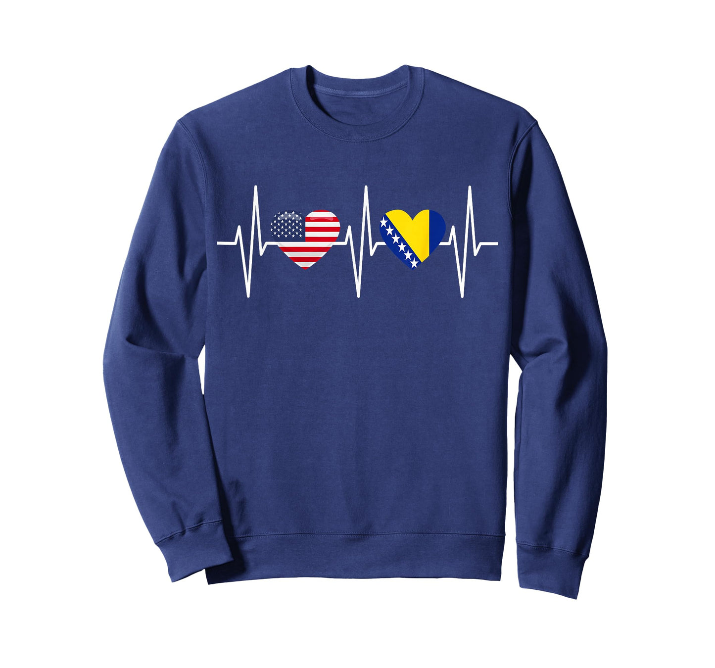 USA Bosnia and Herzegovina Shirt America Bosnian Flag Heart T-Shirt