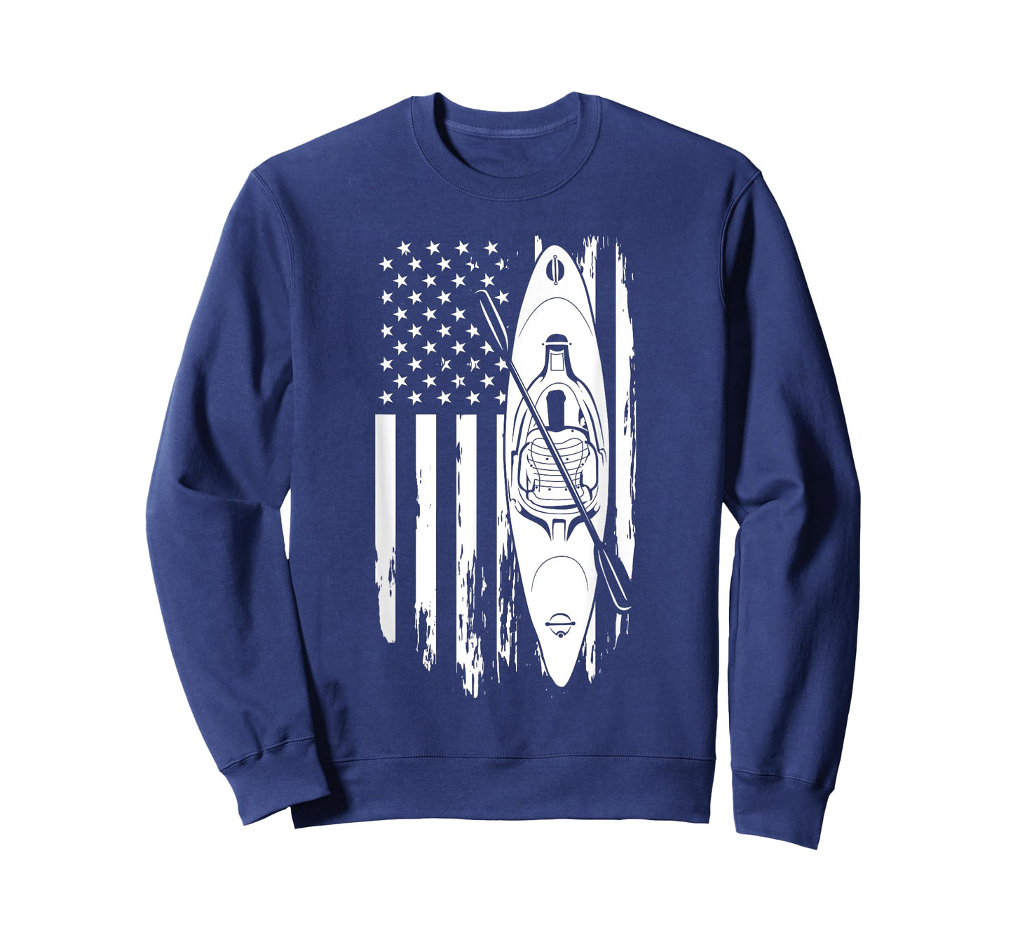 Kayak Paddle USA Flag American Kayaking 4th Of July Lovers T-Shirt