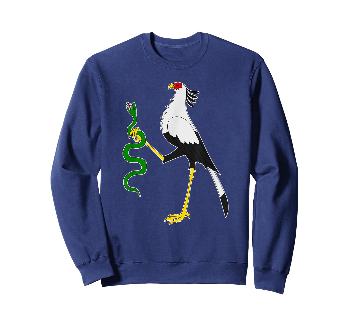 Secretary Bird Holding A Snake TShirt Gift Graphic Tee T-Shirt