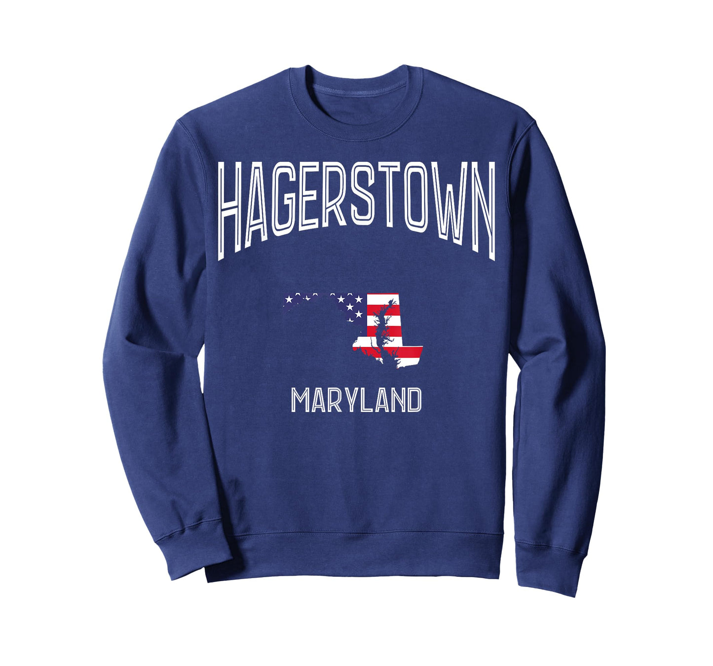 Hagerstown Maryland MD Throwback Vintage USA Flag T-Shirt