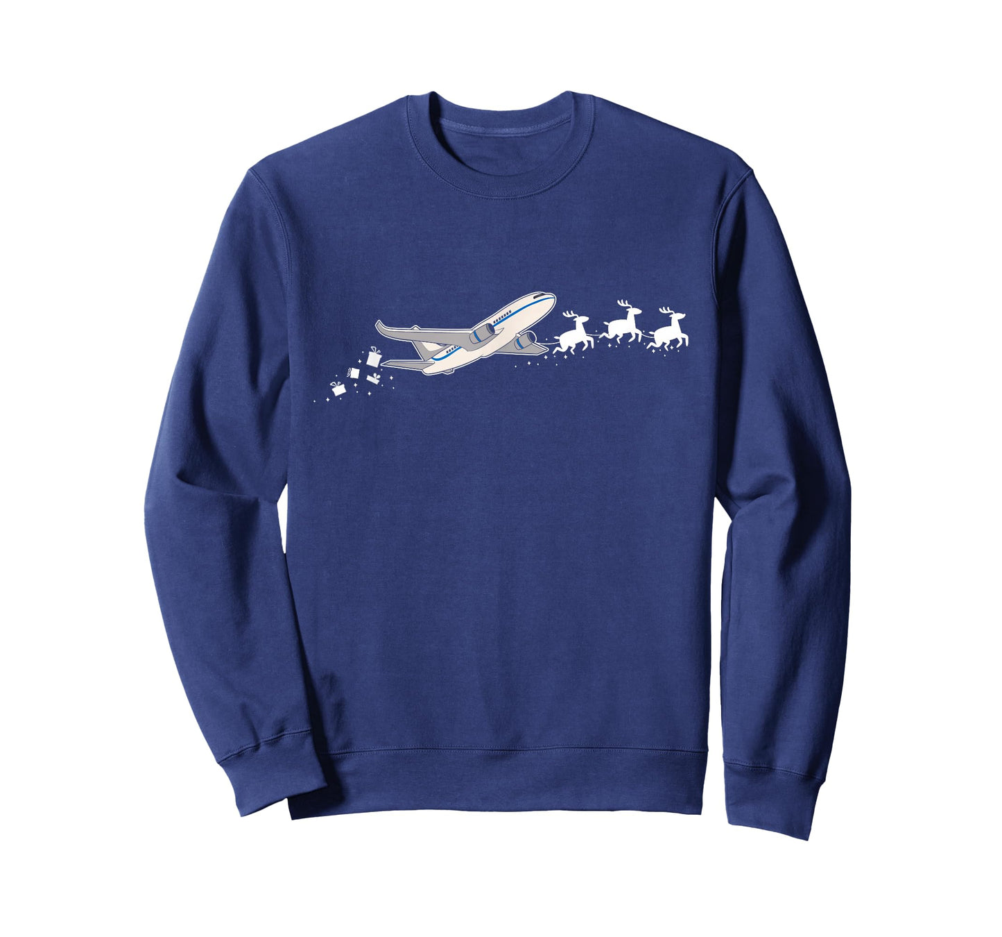 Airplane Santa Christmas Sleigh - Funny Airplane Xmas T-Shirt