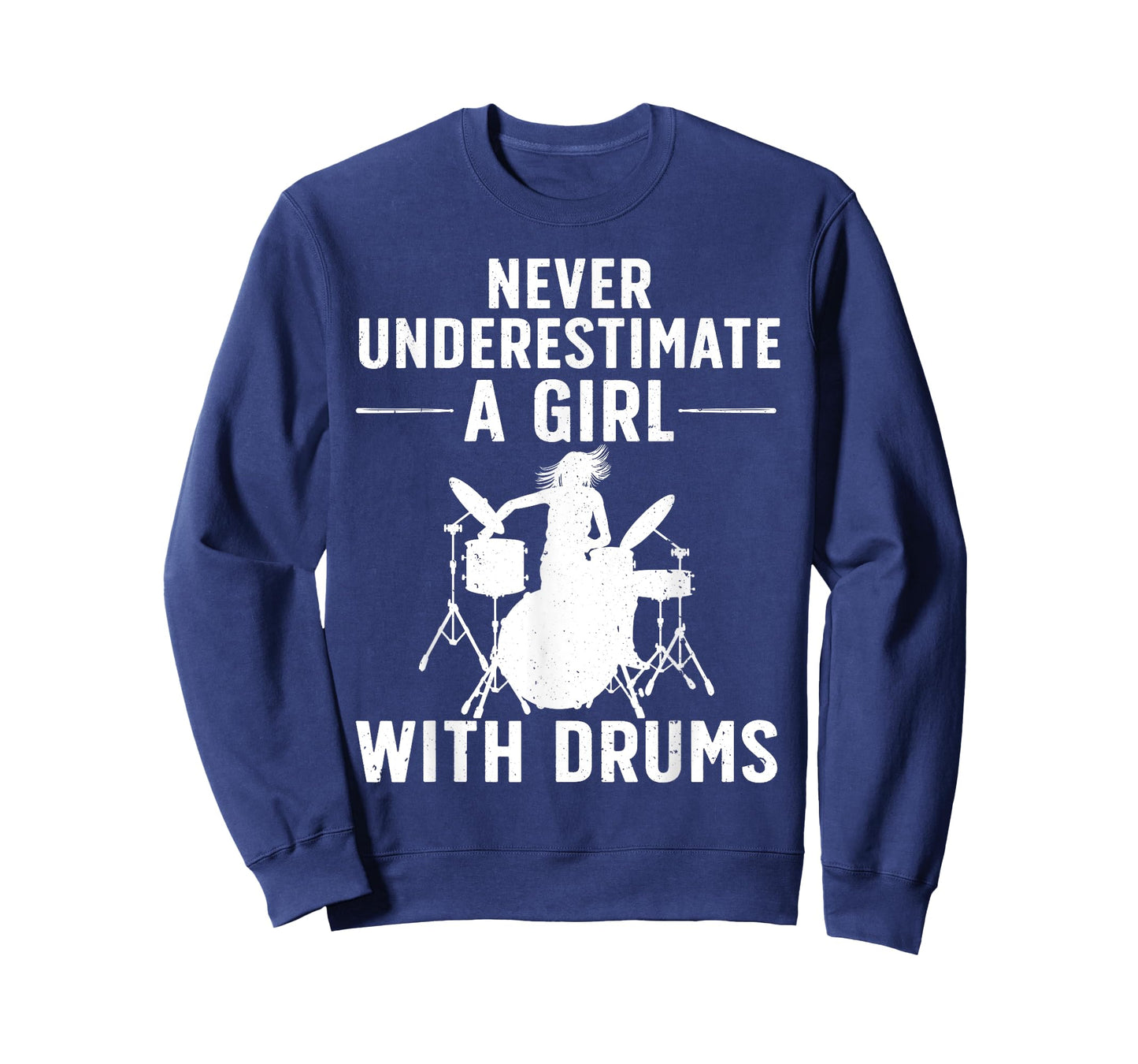 Funny Drummer Design For Women Girls Kids Drums Player Lover T-Shirt