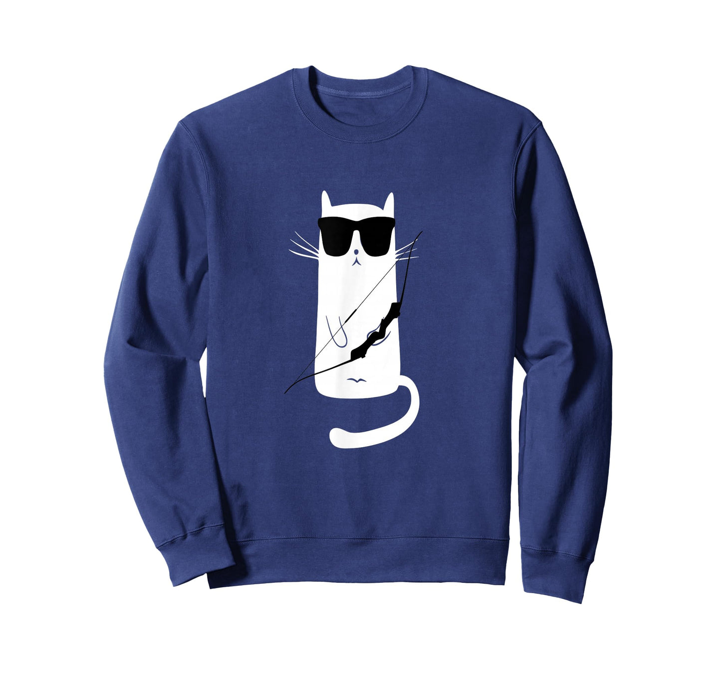 Funny Cat Wearing Sunglasses Archery T-Shirt