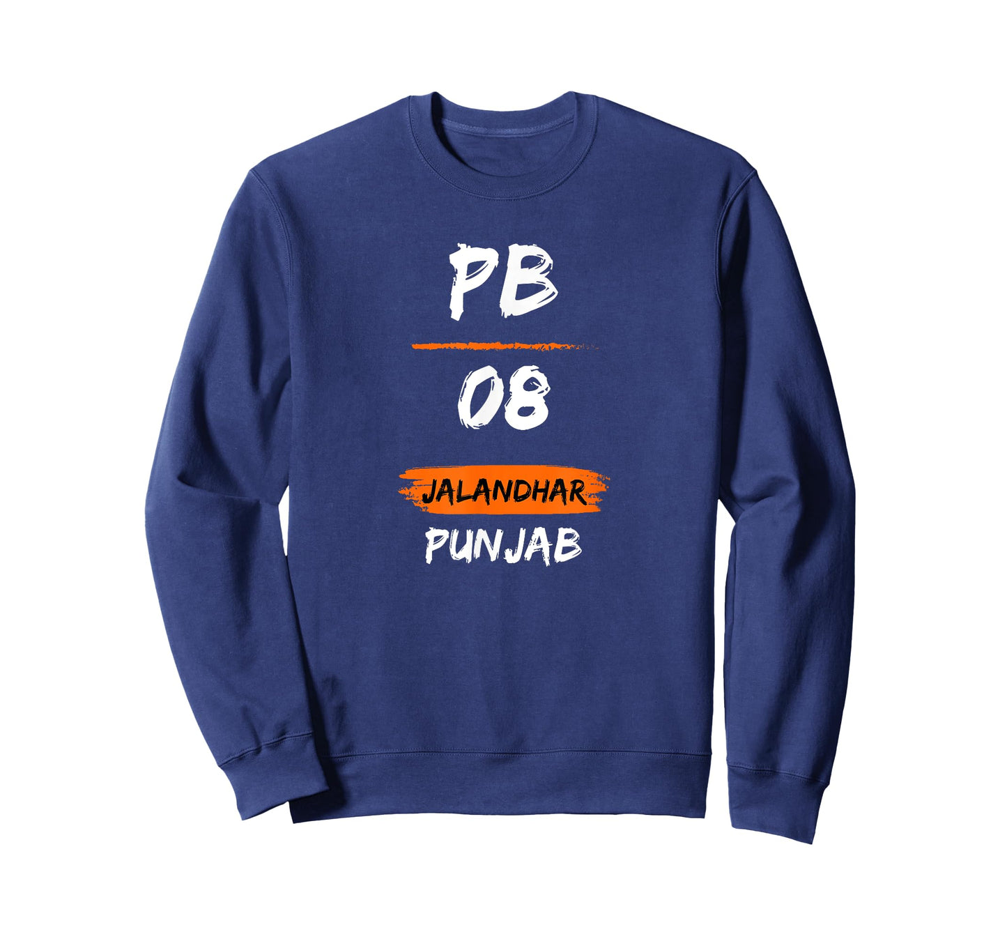 Jalandhar PB08 Car Number Funny Punjab Graphic Mens Punjabi T-Shirt