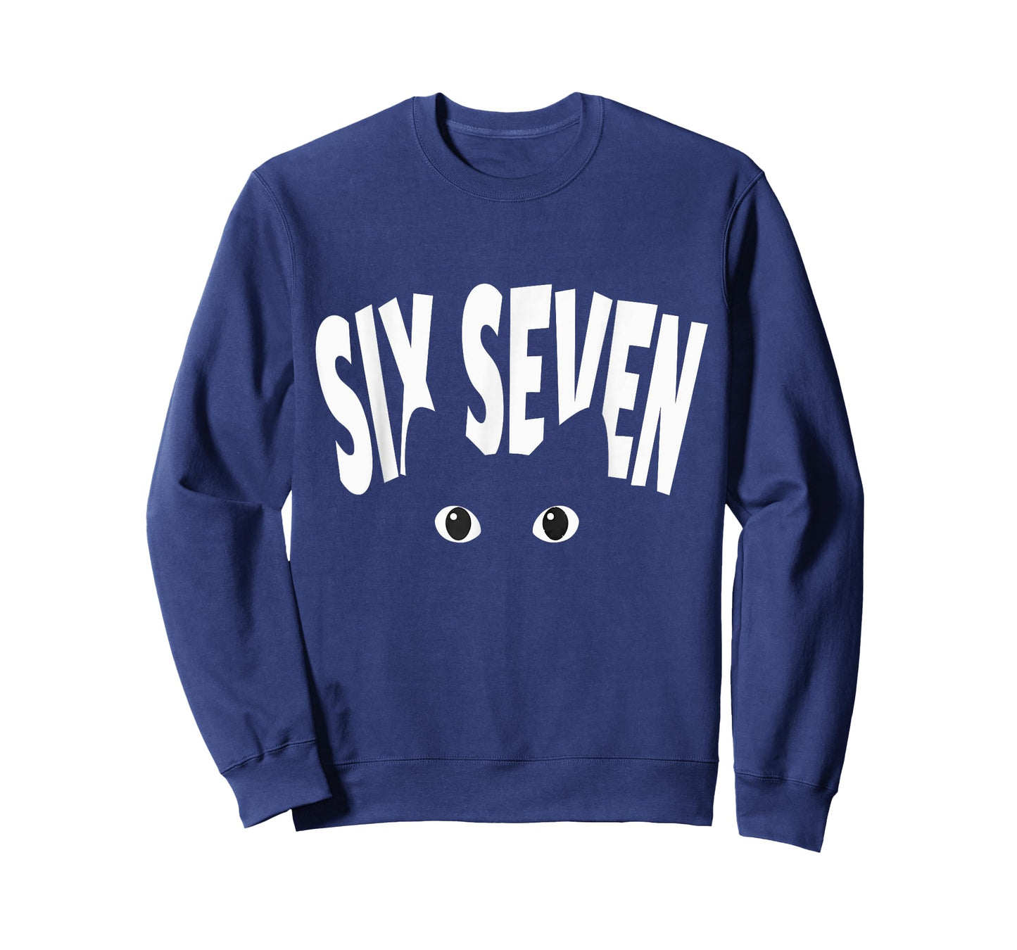 Funny 6-7 Meme Design Six Seven Peeking Cat Graphic T-Shirt