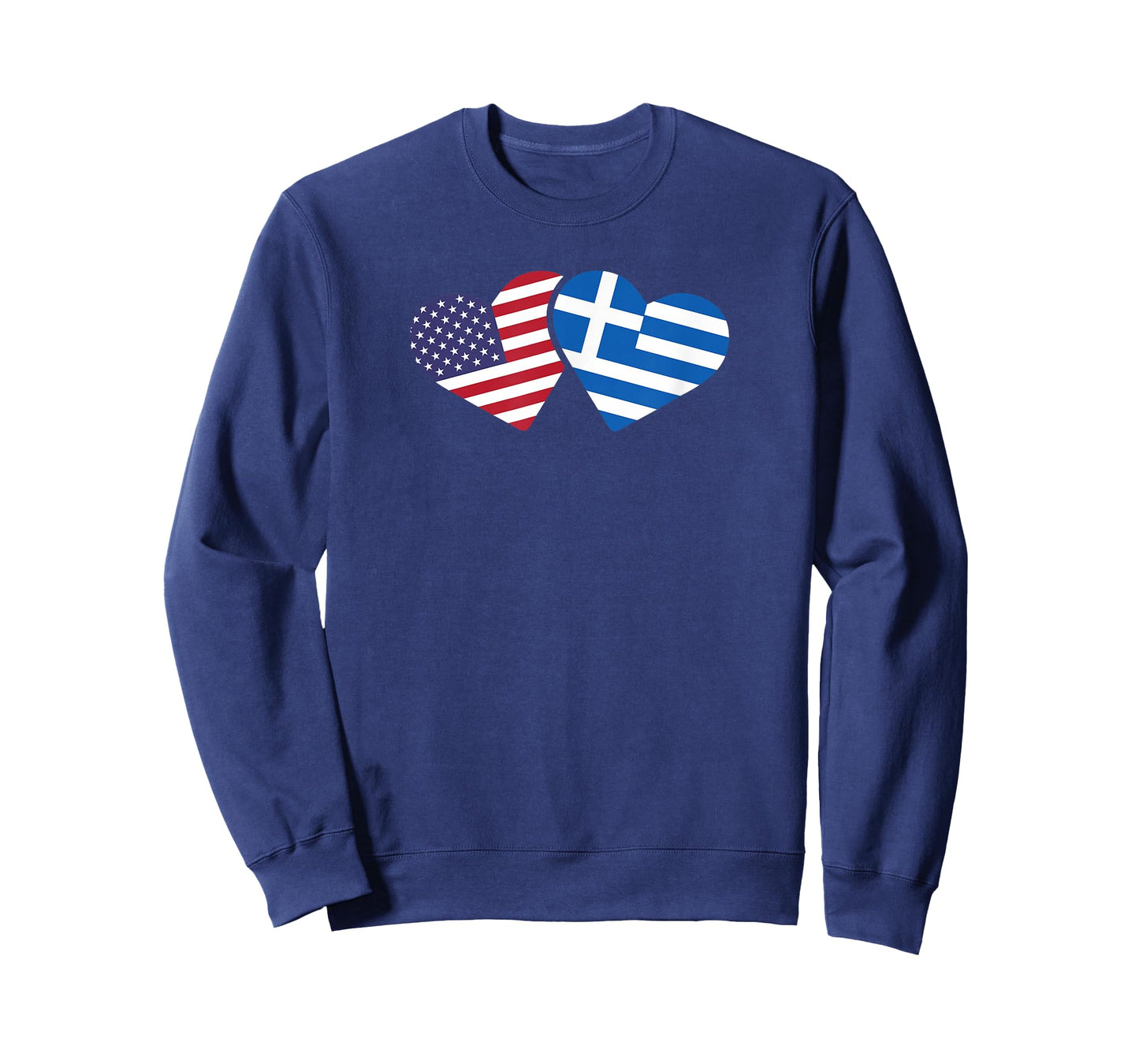 Greece USA Flag T Shirt Heart Greek American Love T-Shirt for Kids Men