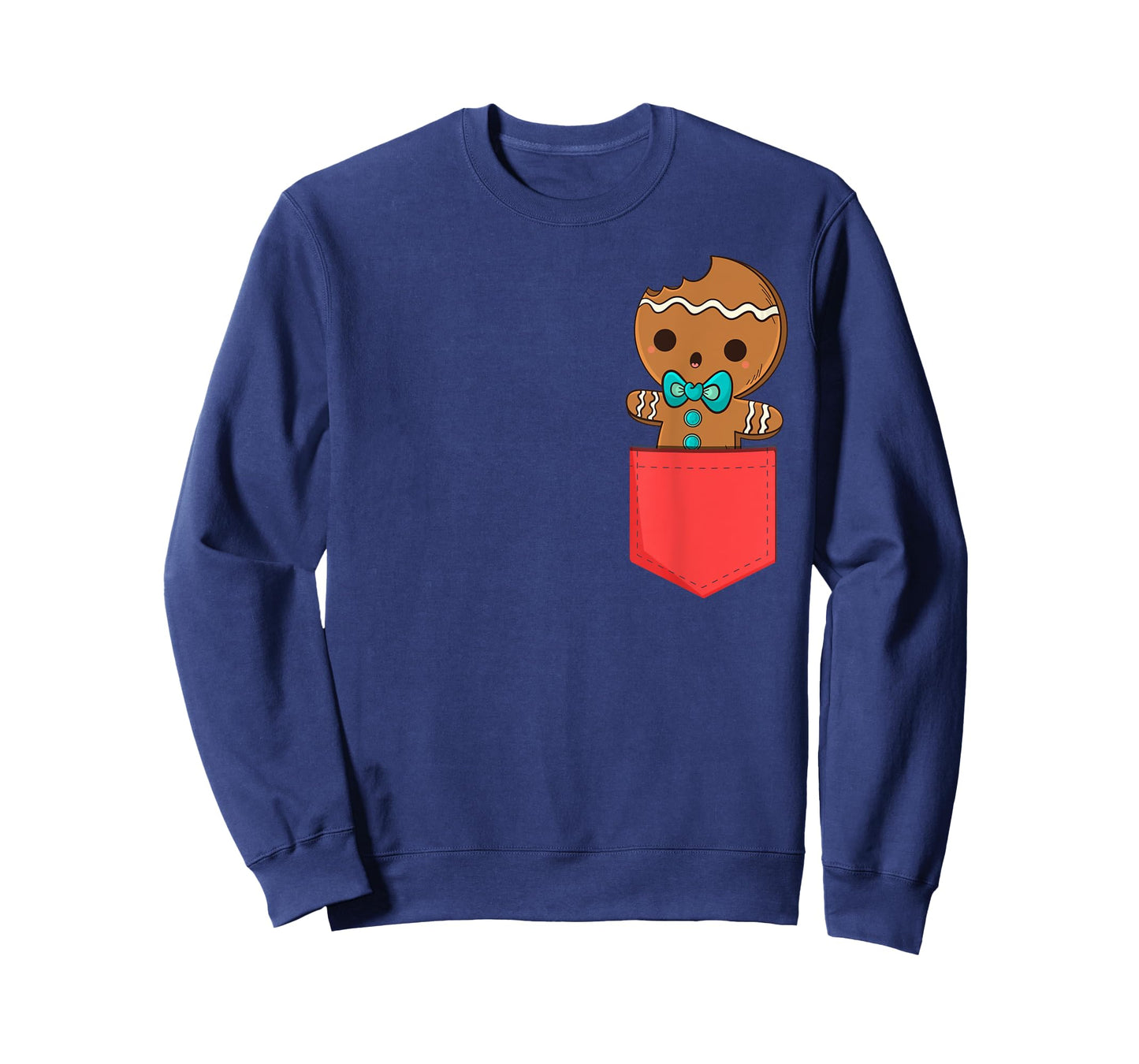 Cute Pocket Gingerbread Man Christmas In Pocket T-Shirt
