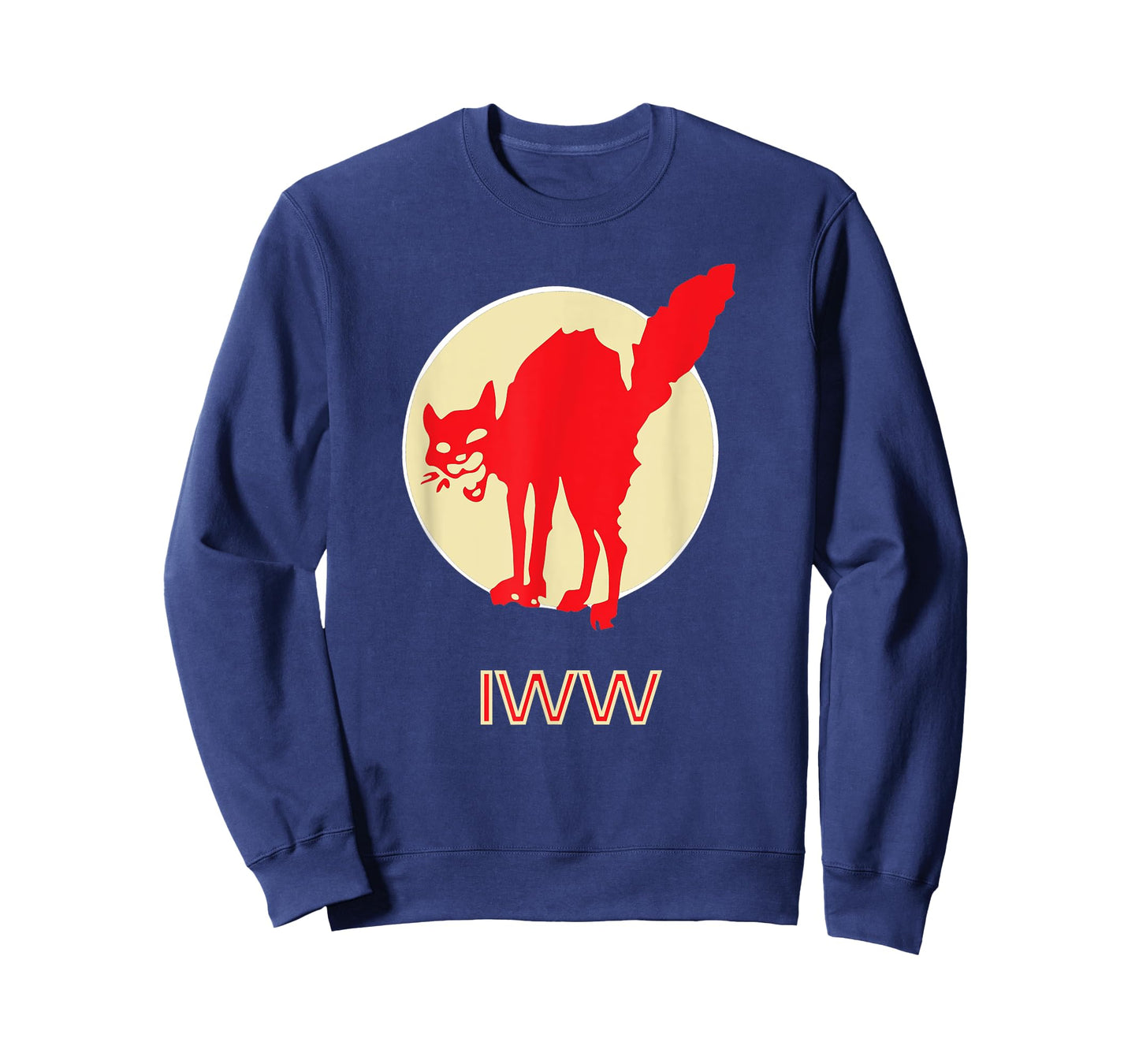 IWW Wobblies screeching cat logo. Industrial workers unions Men Women T-Shirt