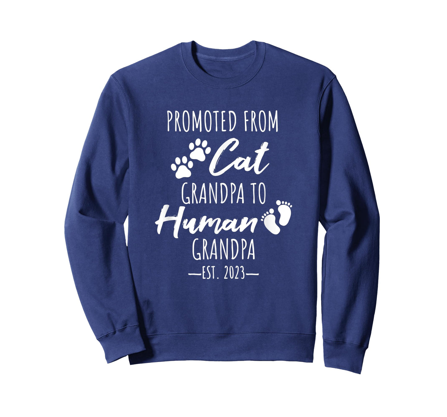 Mens From Cat Grandpa to Human Grandpa, Pregnancy Announcement T-Shirt