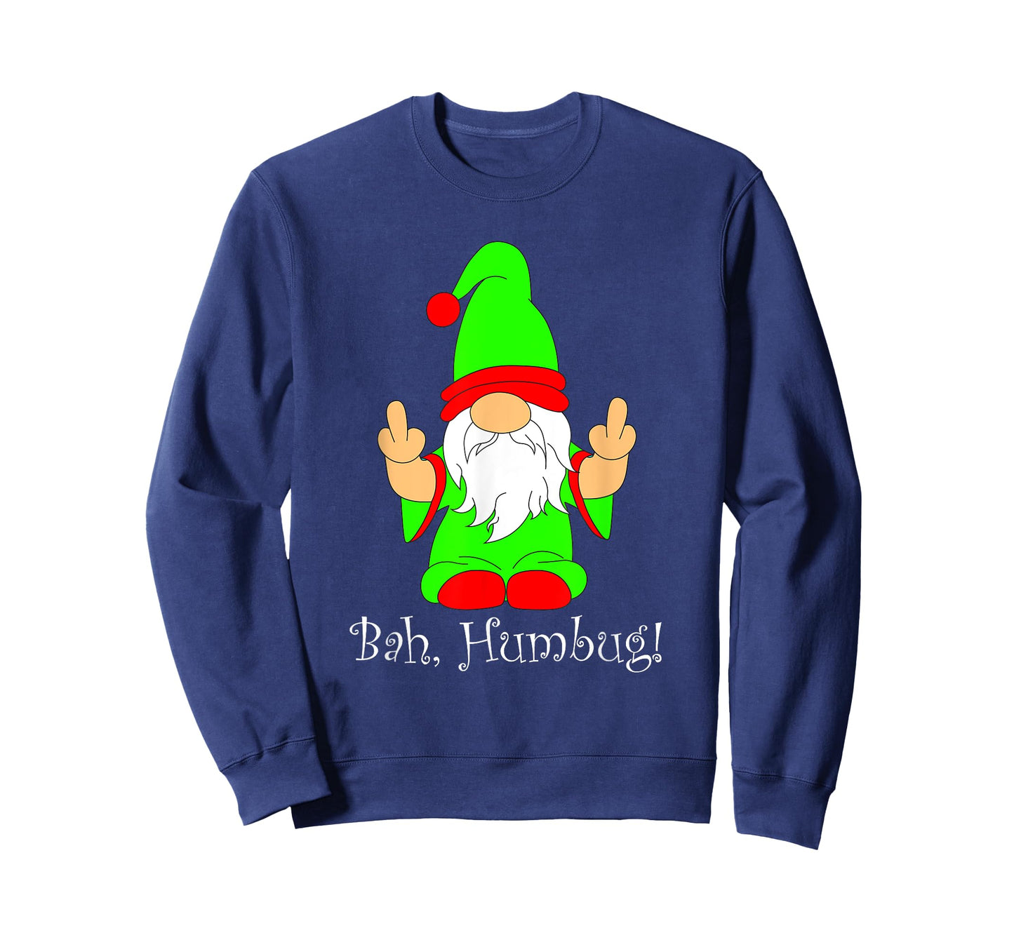 Bah Humbug, Funny Grumpy Christmas Scrooge Gnome T-Shirt