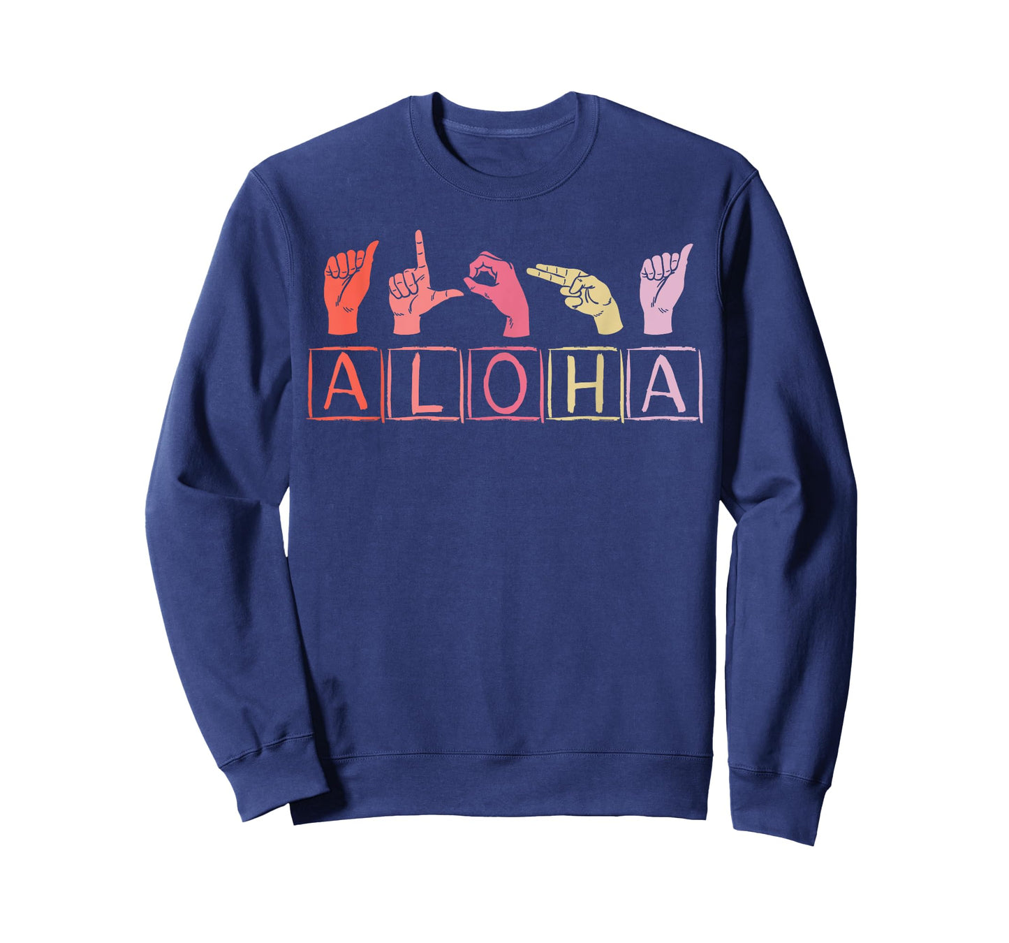 Aloha Hand Sign Language American ASL Teacher Hawaiian Men Women T-Shirt
